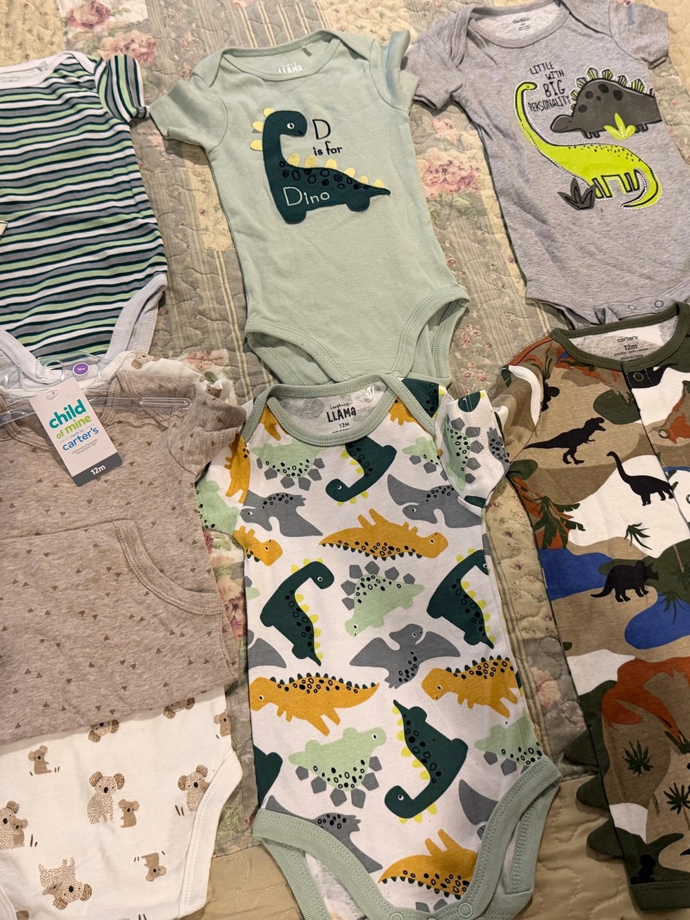 Lot of 8 new with tags custom lot of 12 month infant boys one pieces